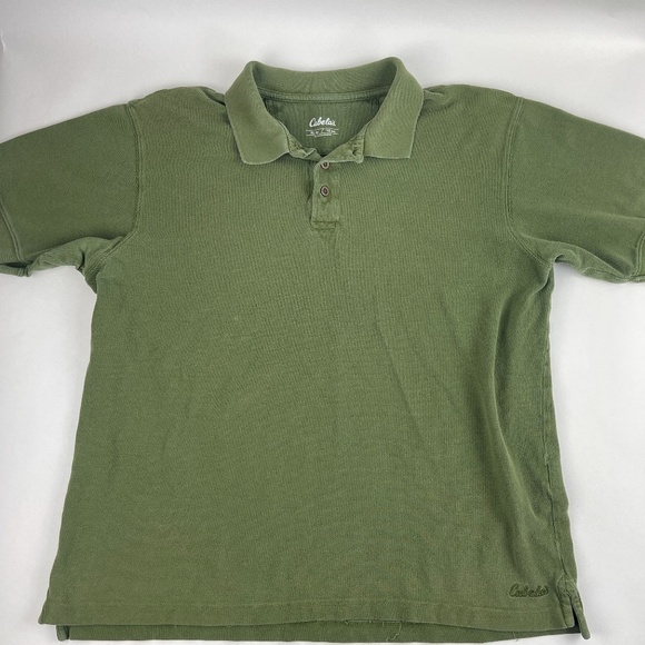 Cabelas Polo Men Medium Olive Green - Picture 1 of 9